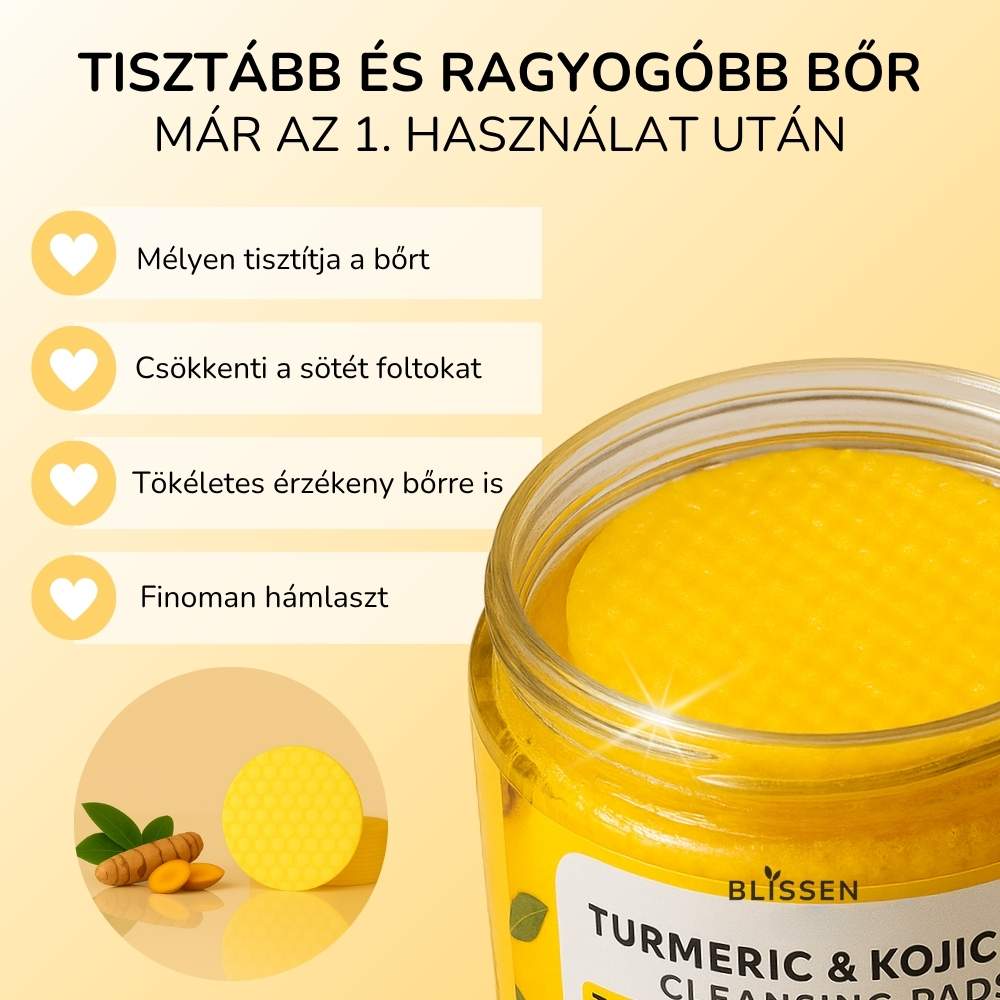 Kurkuma és Kojisav Bőrtisztító Párnácskák