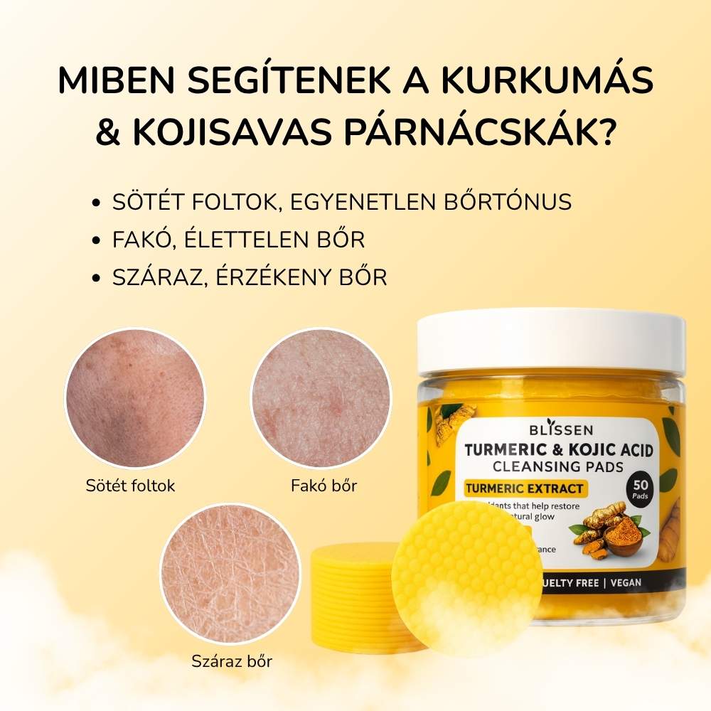 Kurkuma és Kojisav Bőrtisztító Párnácskák